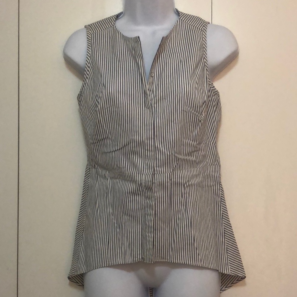 Intermix (Exclusive) Poplin Button Down Blouse - Picture 3 of 6